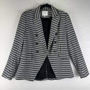 Maison d’Amelie Paris Classic Three Button Gingham Check Blazer Women’s X-Small
